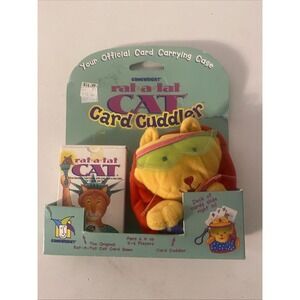 Vintage Gamewright Rat A Tat Cat Card Game With Plush Keychain Holder 2000
